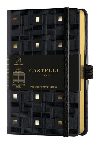 Бележник Castelli C&G, 9x14cm, лин, Weaving Gold