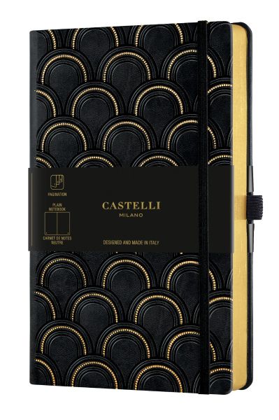 Бележник Castelli C&G, 9x14cm, б.л, Art Deco Gold