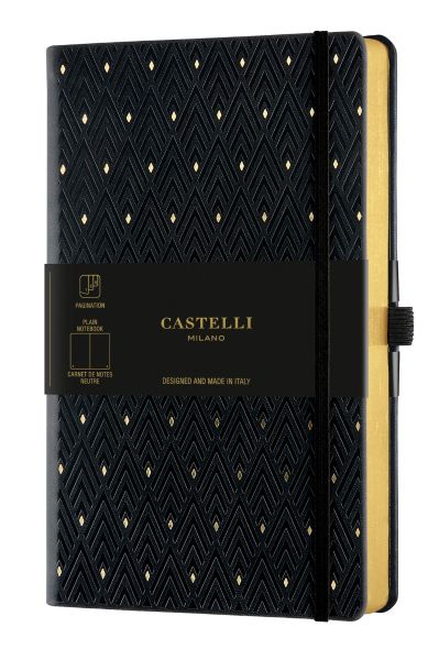 Бележник Castelli C&G, 9x14cm, б.л, Diamonds Gold