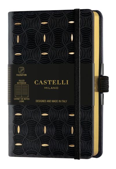Бележник Castelli C&G, 9x14cm, б.л,Rice grain Gold