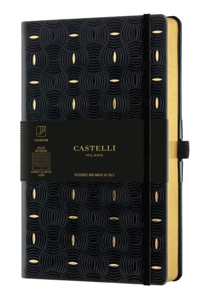 Бележник Castelli C&G, 13x21cm,лин,Rice Grain Gold