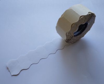 Етикети 26x12 mm за едноредови маркиращи клещи бели