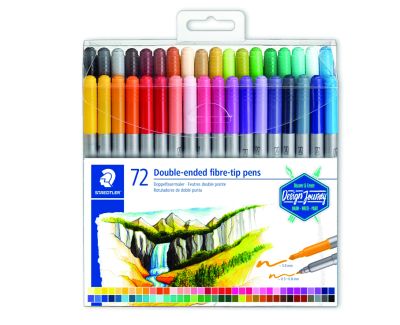 Флумастри Staedtler Design Journey , двувърхи, 72 цвята