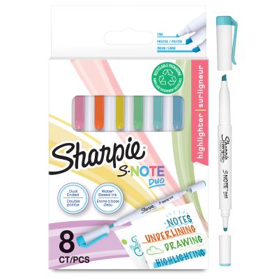 Двувърхи маркери Sharpie S-note, 8 цвята