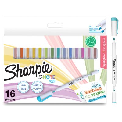 Двувърхи маркери Sharpie S-note, 16 цвята