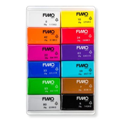 Комплект глина Staedtler Fimo Soft, 12 цвята х 25g, Basic