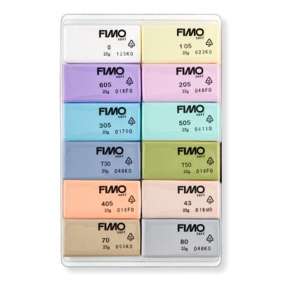 Комплект глина Staedtler Fimo Soft, 12цвята х 25g, Pastel