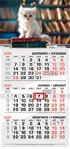 Стенен работен календар РК 101 с цветна глава, асорти