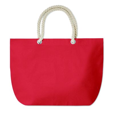 Плажна чанта, памучна, червен