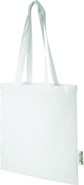 Чанта за пазар Madras, рециклиран памук, бял