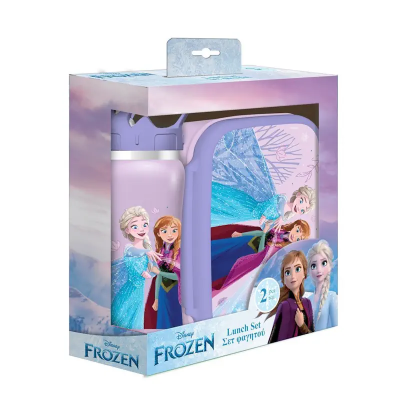 Комплект кутия за храна и метална бутилка 500ml, Frozen