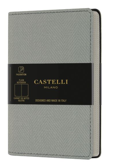 Бележник Castelli Harris, 9x14cm, лин, Oyster grey