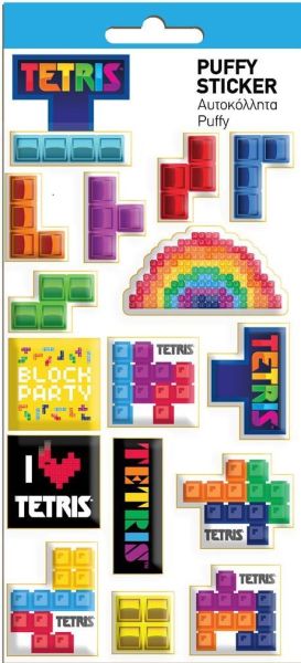 Обемни стикери, 10x22cm, Tetris