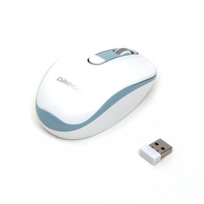 Безжична мишка Omega OM-220W, бяла/синя