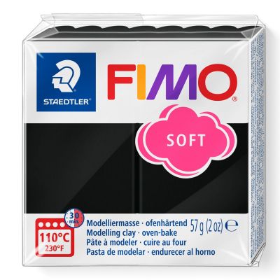 Полимерна глина Staedtler Fimo Soft, 57 g, черен 9