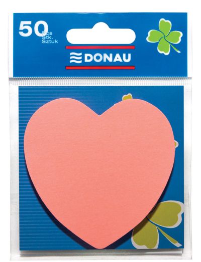 Куб Donau самозалепващи листчета 50л, сърце