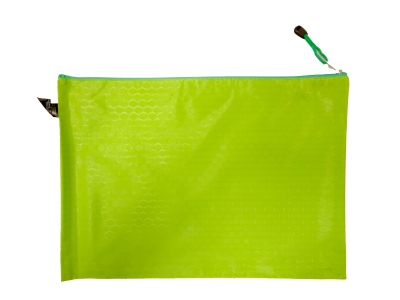 Папка с цип В4, промазан плат, зелена