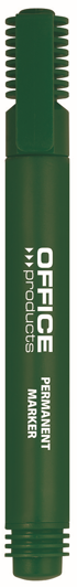 Перманентен маркер Office Products, скосен връх, зелен